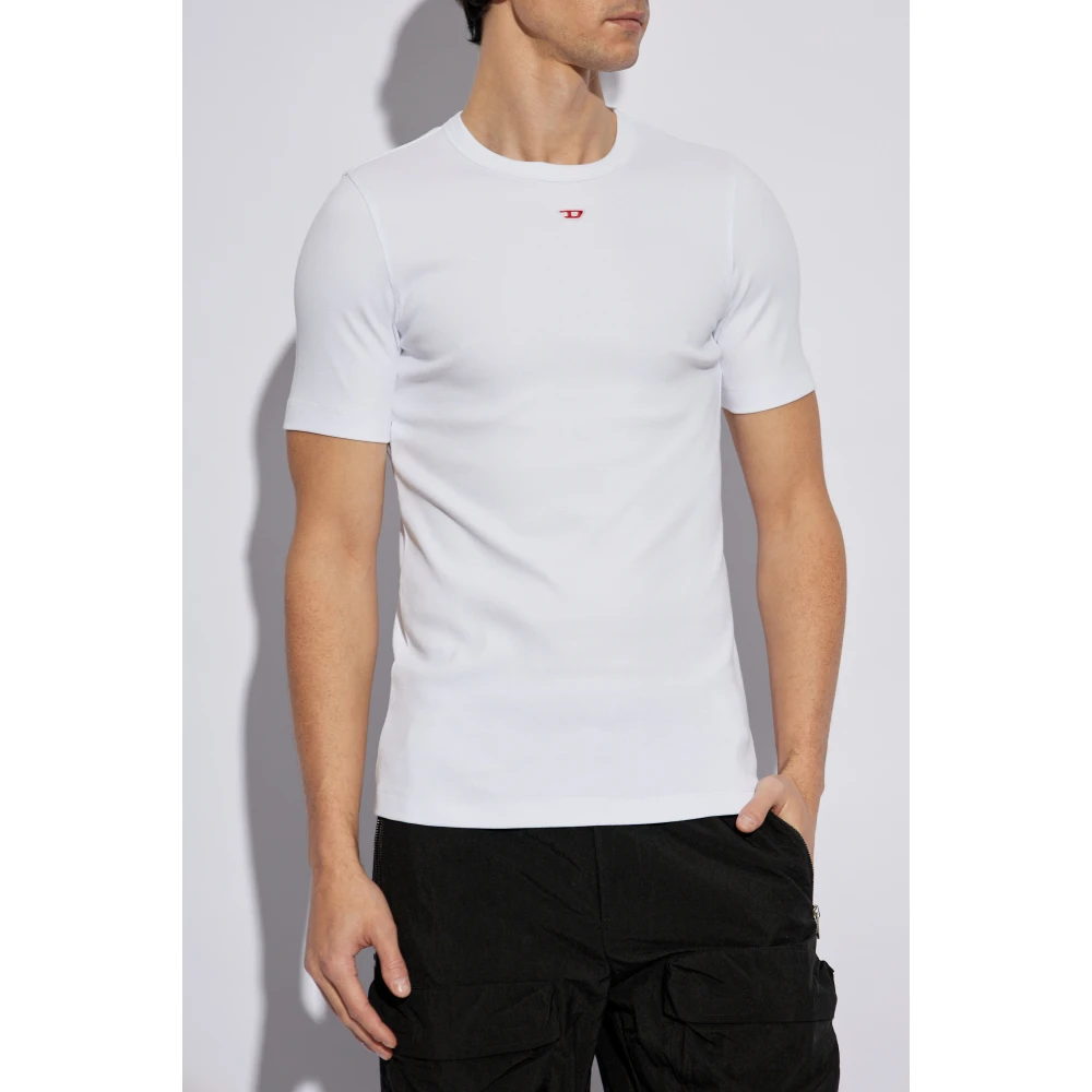 Diesel T-shirt D-Ribber-N White Heren