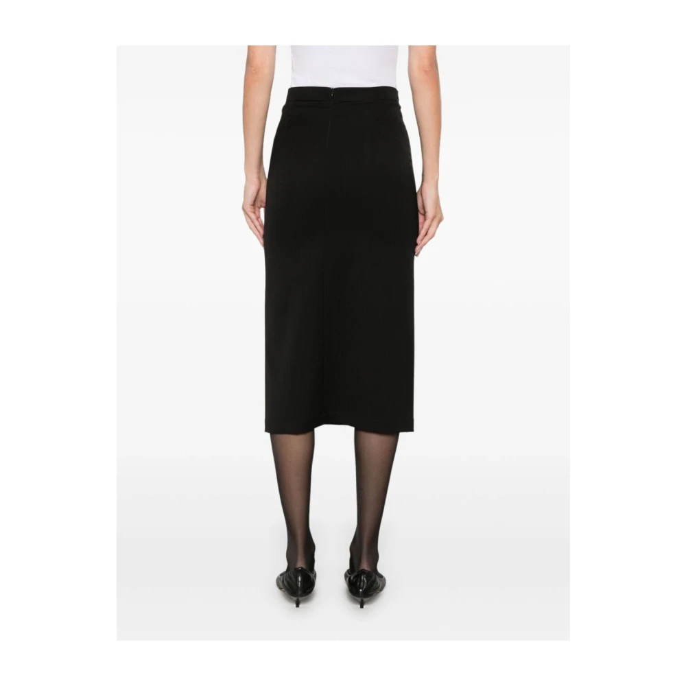 Barena Venezia Zwarte wollen potloodrok Black Dames