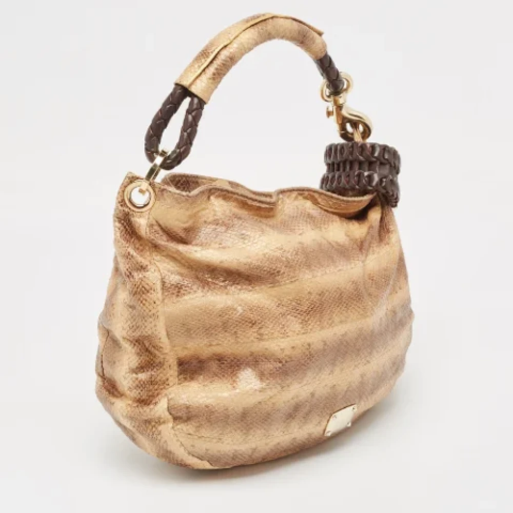 Jimmy Choo Pre-owned Fabric handbags Beige Dames