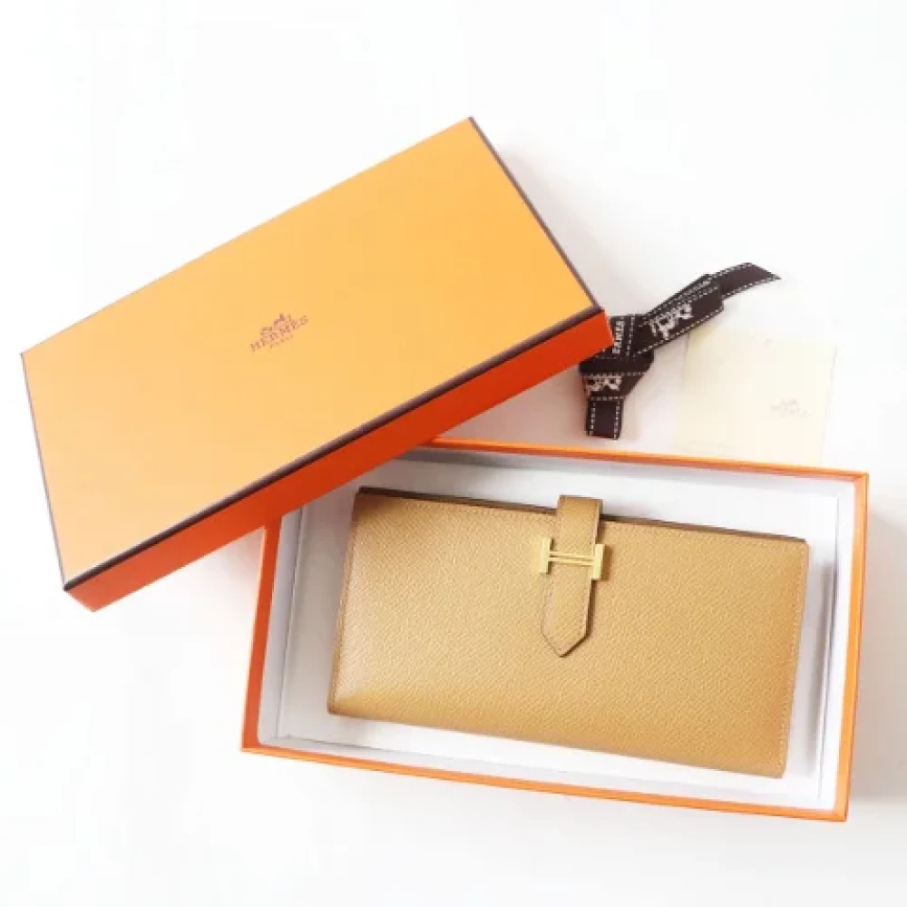 Hermès Vintage Pre-owned Leather wallets Brown Dames