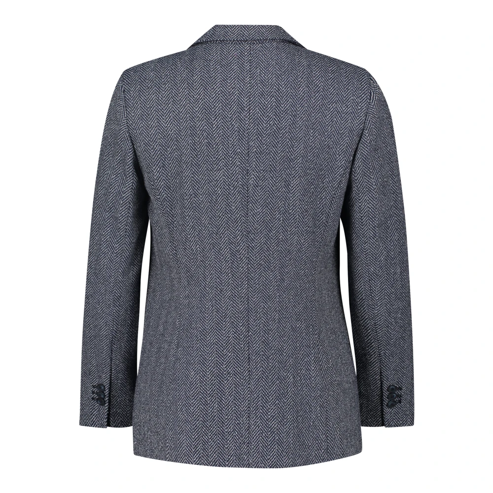 Betty & Co Lange blazer met zakken Blue Dames