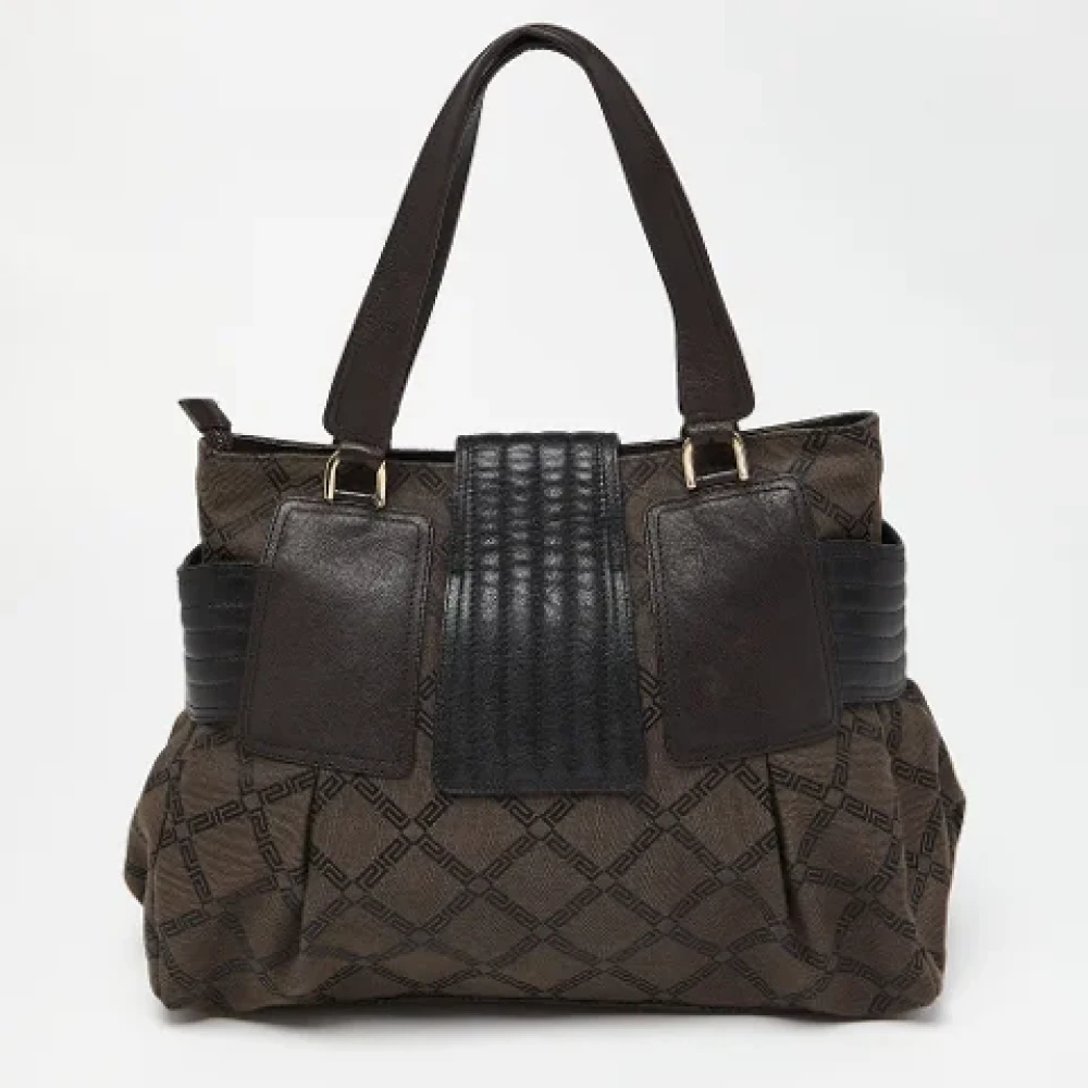 Versace Pre-owned Fabric totes Brown Dames