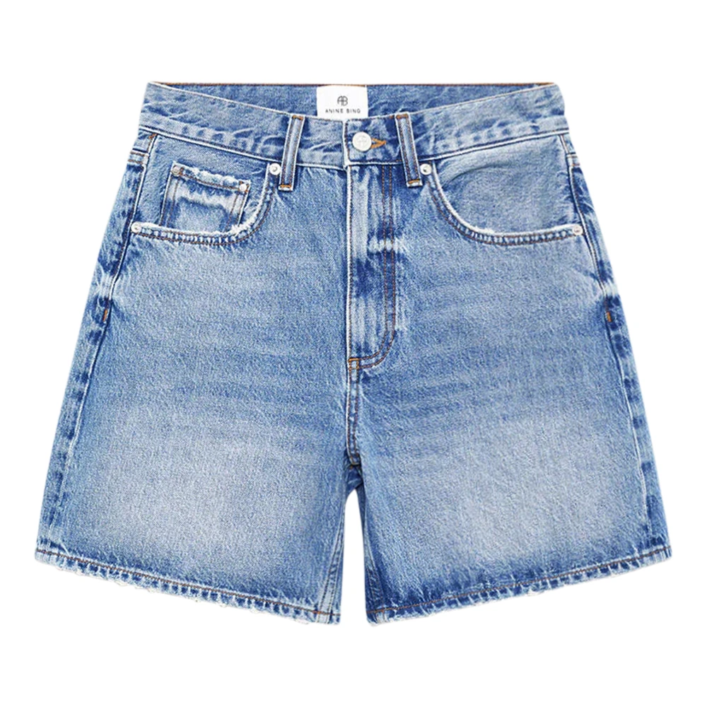 Anine Bing Blue Denim Shorts, Male, W26, Heath Short