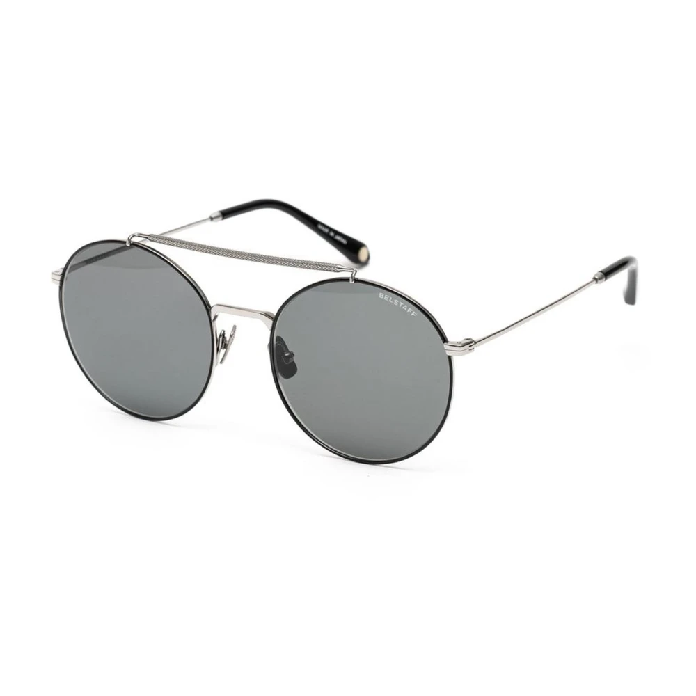 Belstaff Men's Black Handmade Titanium Sunglasses With Zeiss Lenses