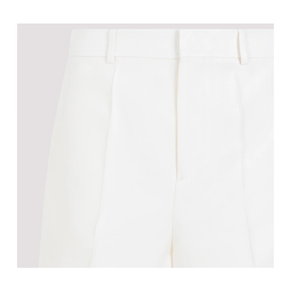 Valentino Wol en zijden shorts White Heren