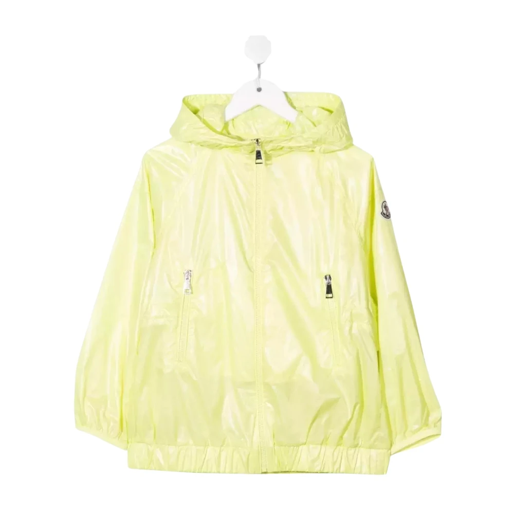 Moncler Gul huva jacka för barn Yellow, Unisex