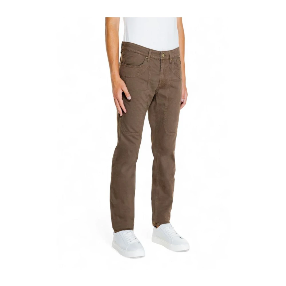 Jeckerson Bruine Katoen Elastaan Broek Brown Heren