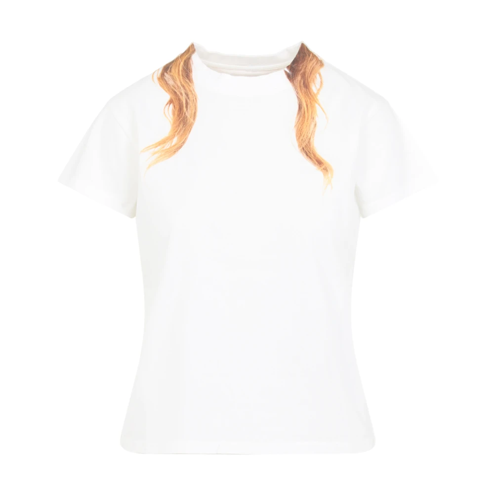 Mm6 Maison Margiela T-Shirts, Female, M, Women's T-Shirts & Polos Clothing Ss26 White