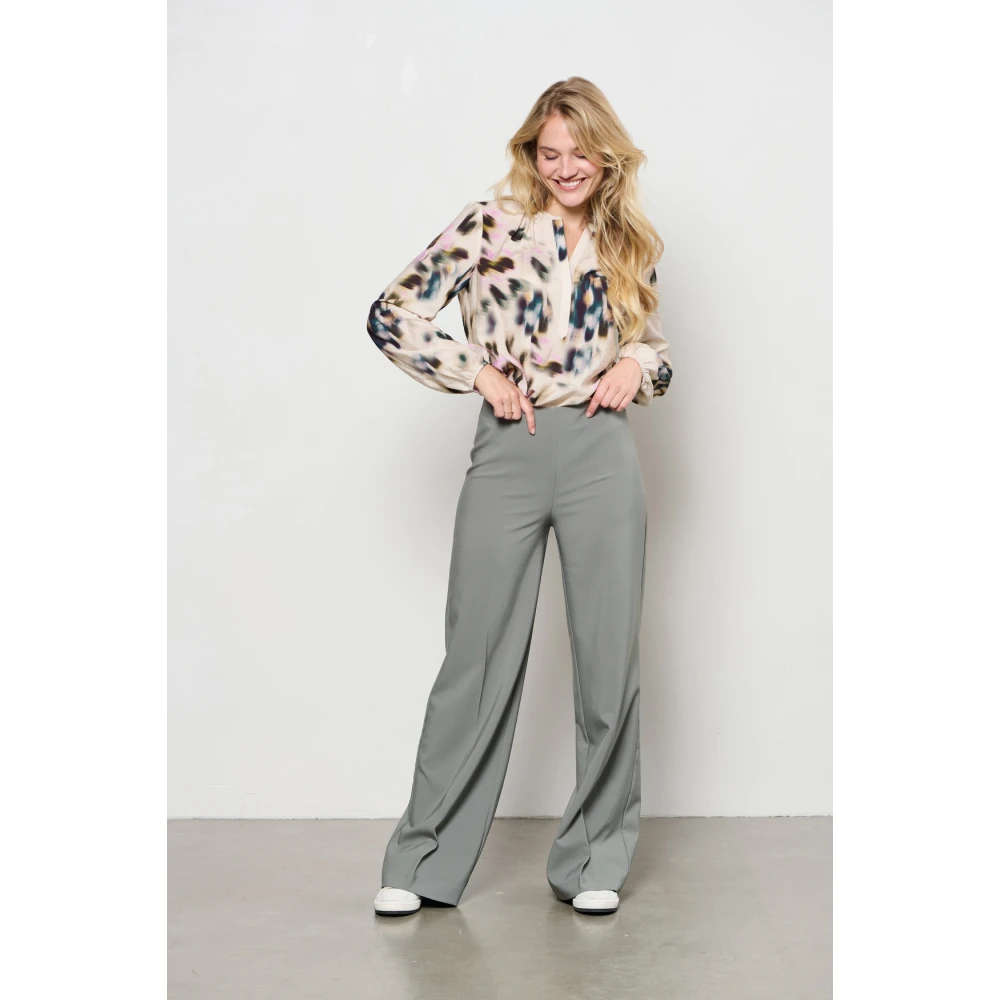 &Co Woman Bloes met lange mouwen en V-hals Multicolor Dames
