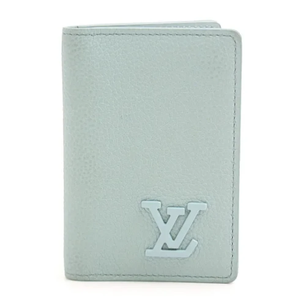 Louis Vuitton Vintage Pre-owned Leather wallets Blue Heren