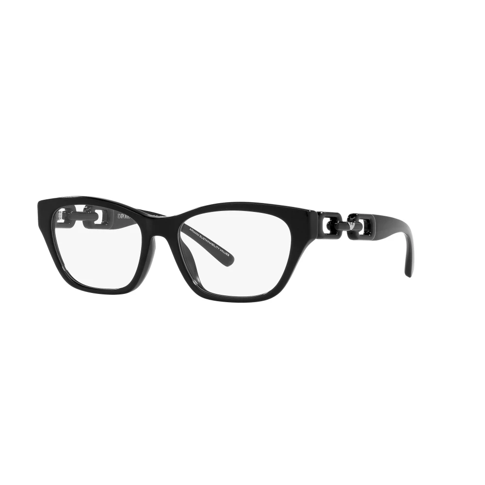 Emporio Armani Ea3223U-5017-53 Shiny Black Cat Eye Glasses Black Dames