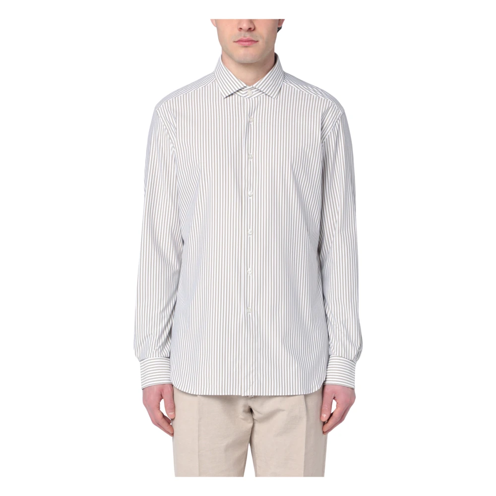 Xacus Lange mouw actief overhemd Beige Heren