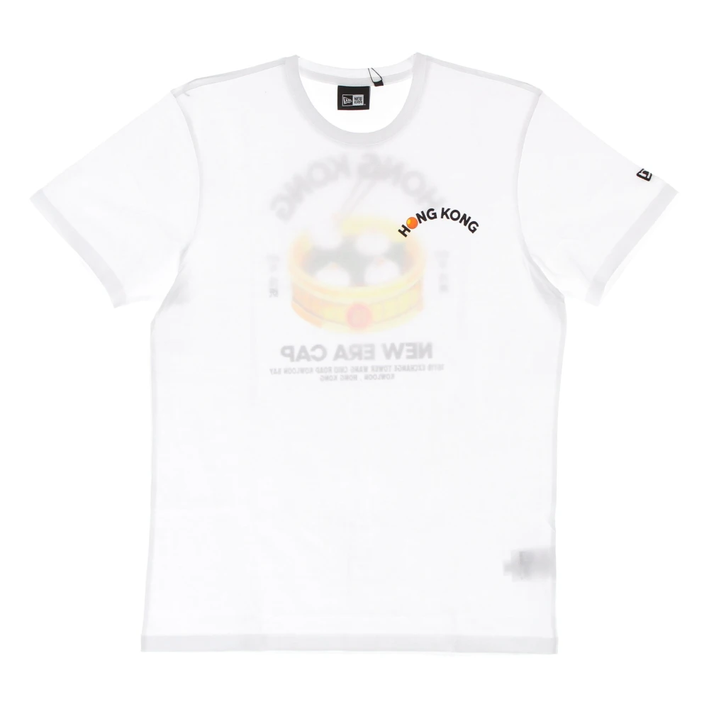 New era Witte korte mouw Tee met logo White Heren