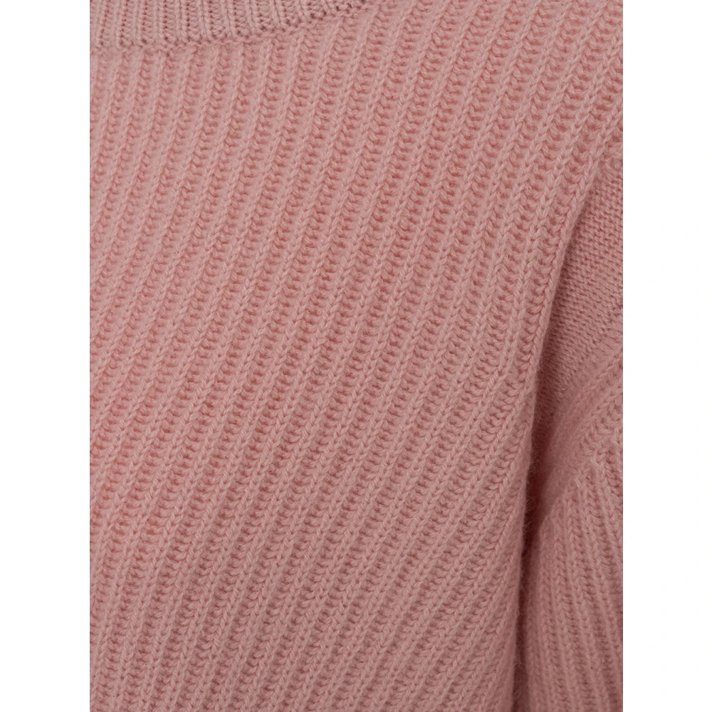 Malo Round-neck Knitwear Pink Dames