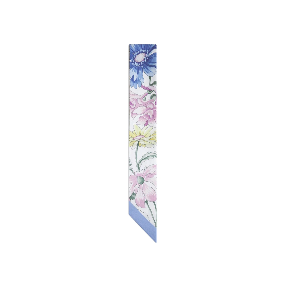 Salvatore Ferragamo Sidenscarf med vilda blommor tryck Multicolor, Dam