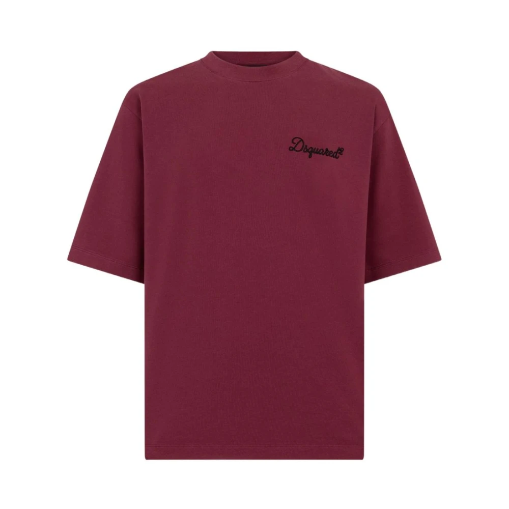 Dsquared2 Signature Loose Fit T-Shirt - Male - T-Shirts - Purple - M - Tops