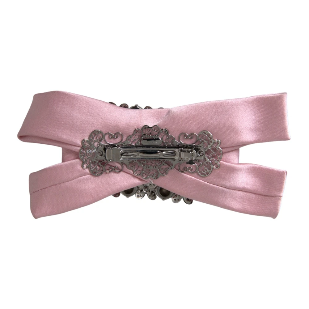 Dolce & Gabbana Roze Kristal Haarspeld Broche Pink Dames