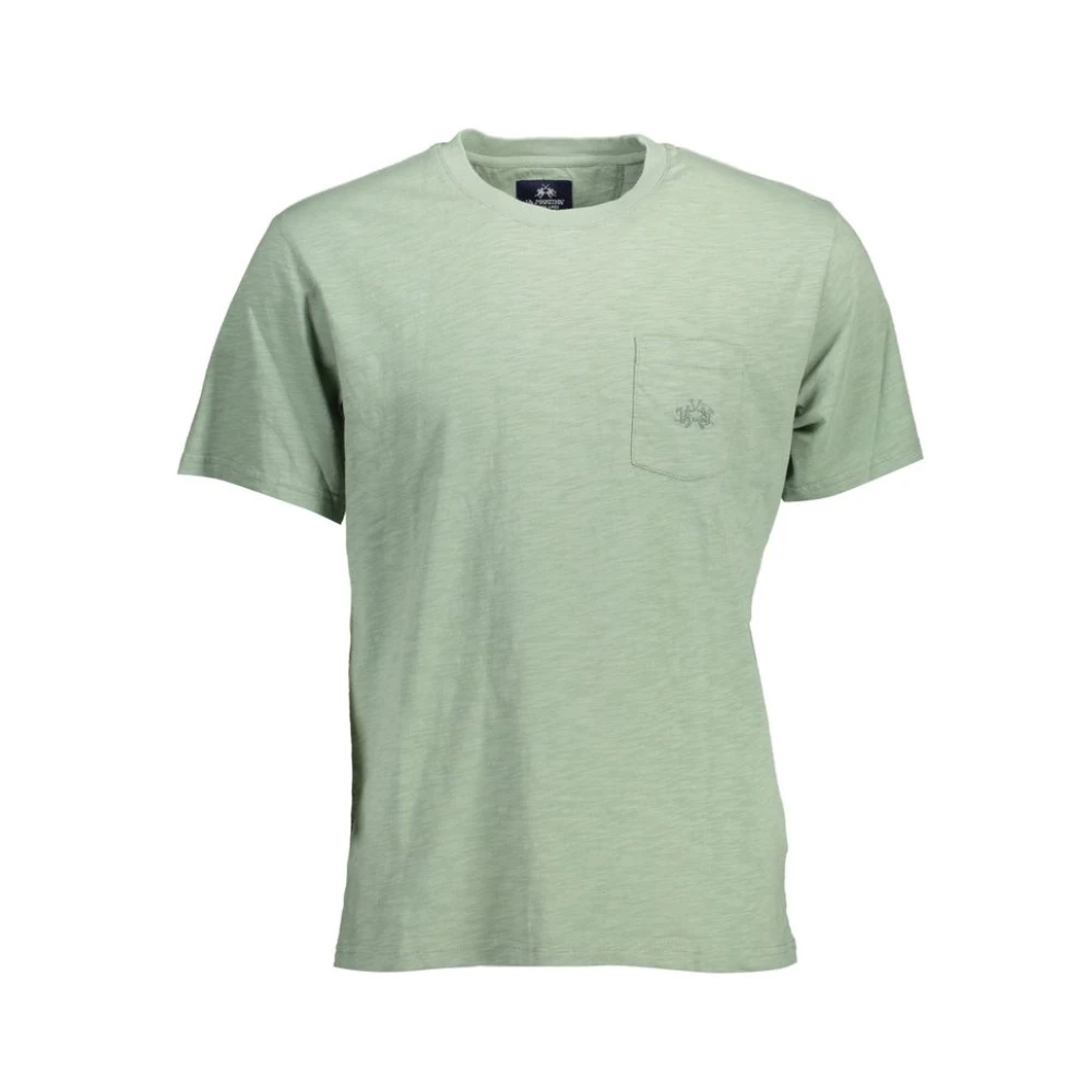 La Martina Men's Green T-Shirts, Xl, Cotton T-Shirt