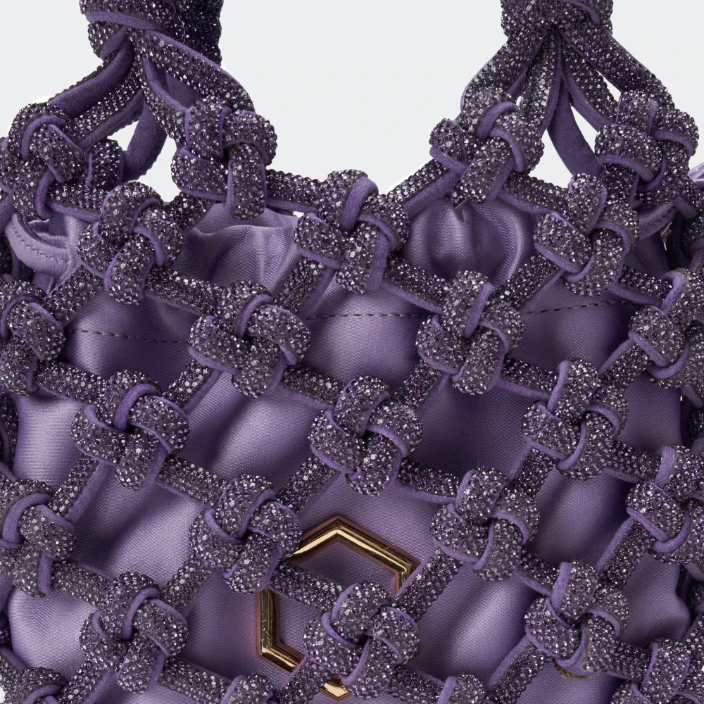 Hibourama Lola Tas met Kristallen Purple Dames