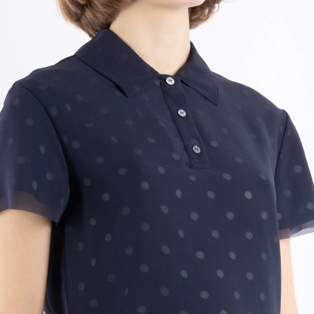 Acne Studios Navy Blue and White Shirt Blue Dames