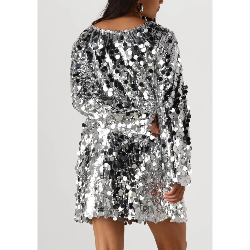 Moves Zilveren Mini Jurk Idona Gray Dames