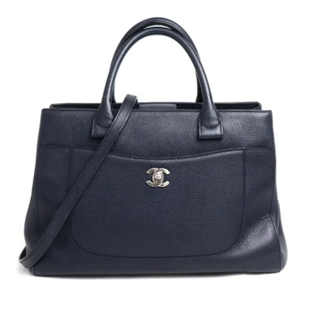 Chanel Vintage Pre-owned Fabric totes Blue Dames