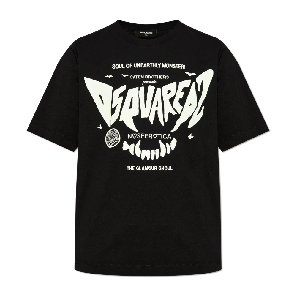 Dsquared2 Bedrukt T-shirt Black Dames