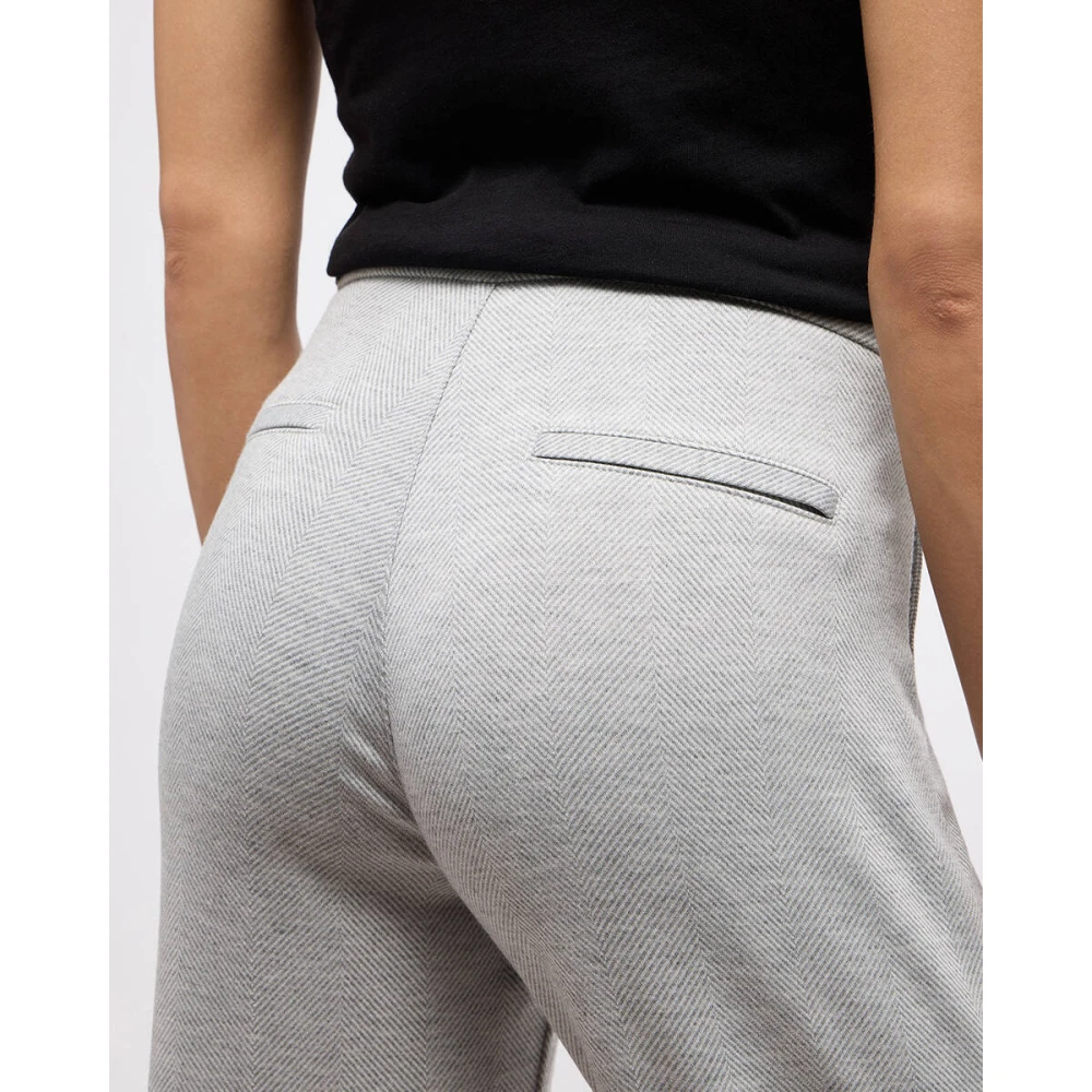 Angels Elegant Jacquard Jersey Herringbone Broek Gray Dames