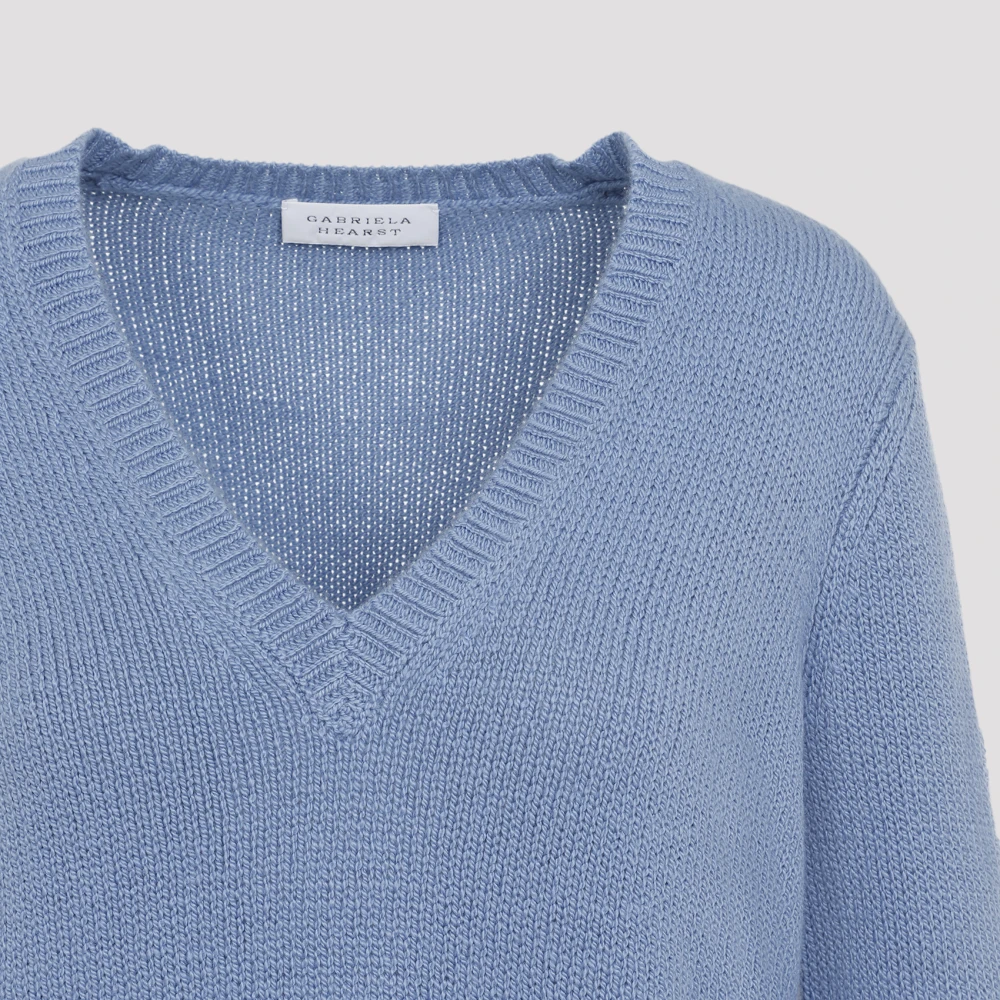 Gabriela Hearst Blauwe Cashmere Trui Aw24 Blue Dames