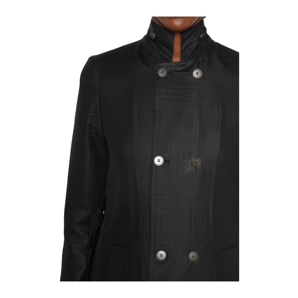 Sapio Dubbelrijige Jas N1 Black Dames