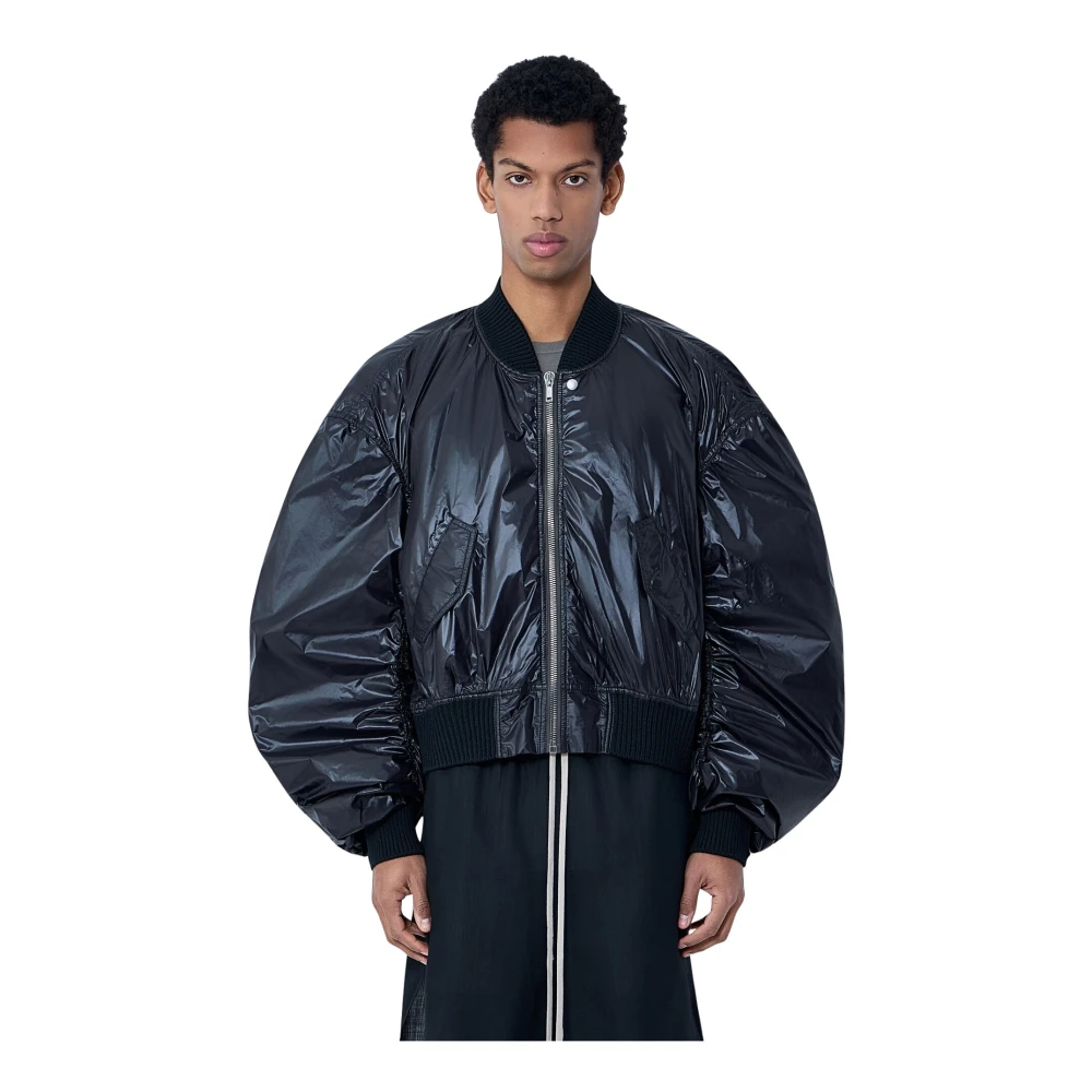 Rick Owens Black Oversized Bomber Jacket - Male - Bomber Jackets - M - Jackets