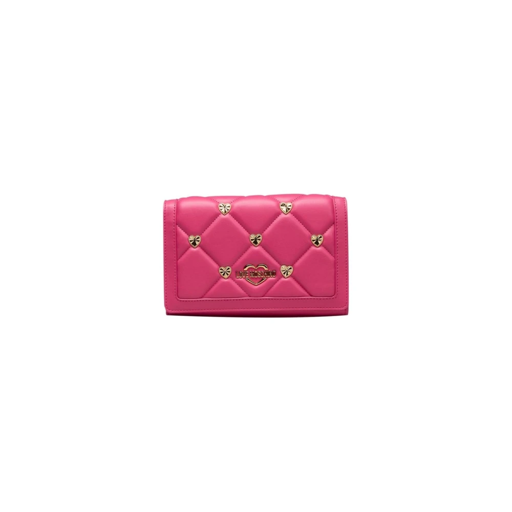 Love Moschino Crossbody Chain Tas met Logo Voorkant Pink Dames