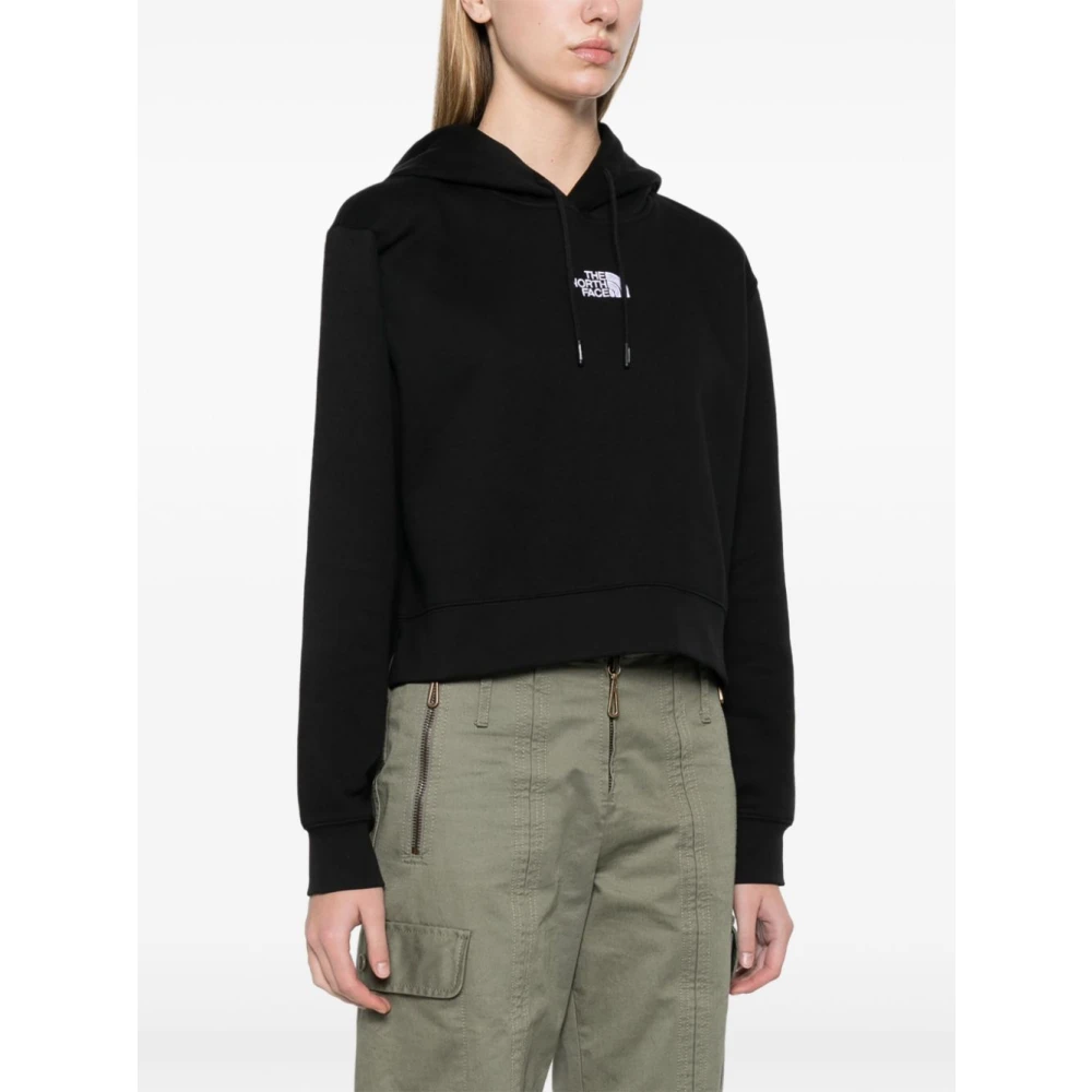 The North Face Zwarte hoodie met geborduurd logo Black Dames
