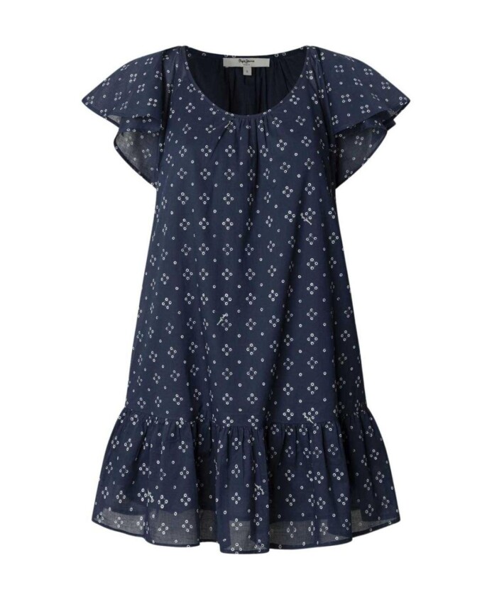 robe-bleu-marine-a-fleurs