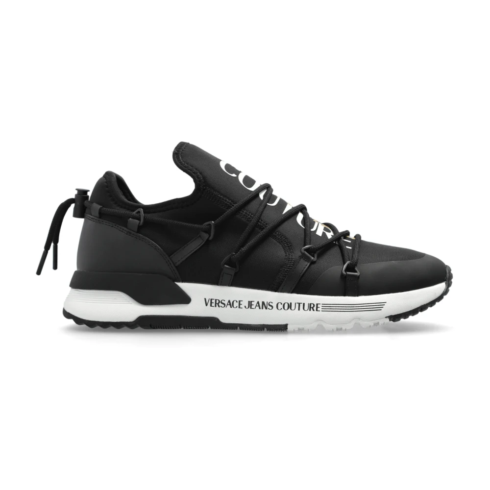 Versace Jeans Couture Sneakers met Logo Heren Schoenen Zwart