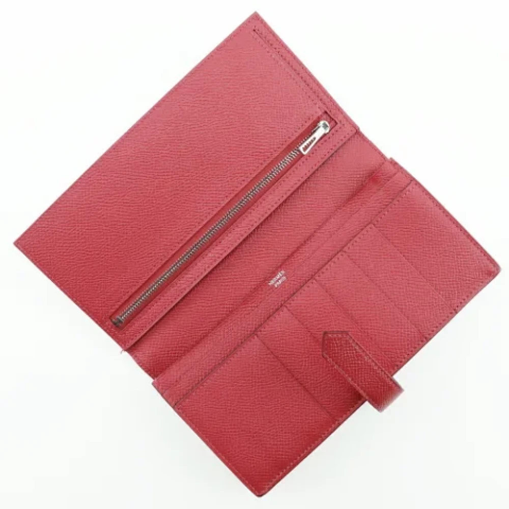 Hermès Vintage Pre-owned Leather wallets Red Dames