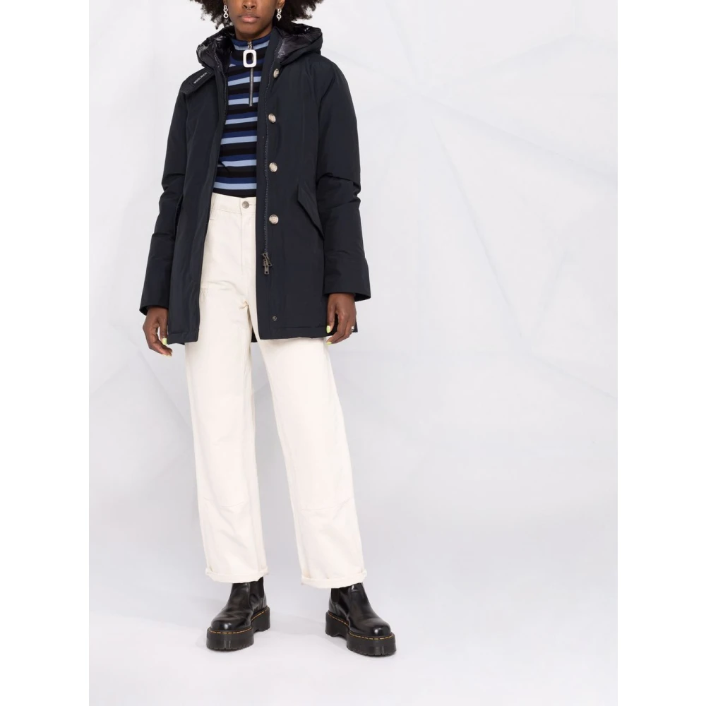 Woolrich Blauwe Jassen voor Mannen Blue Dames