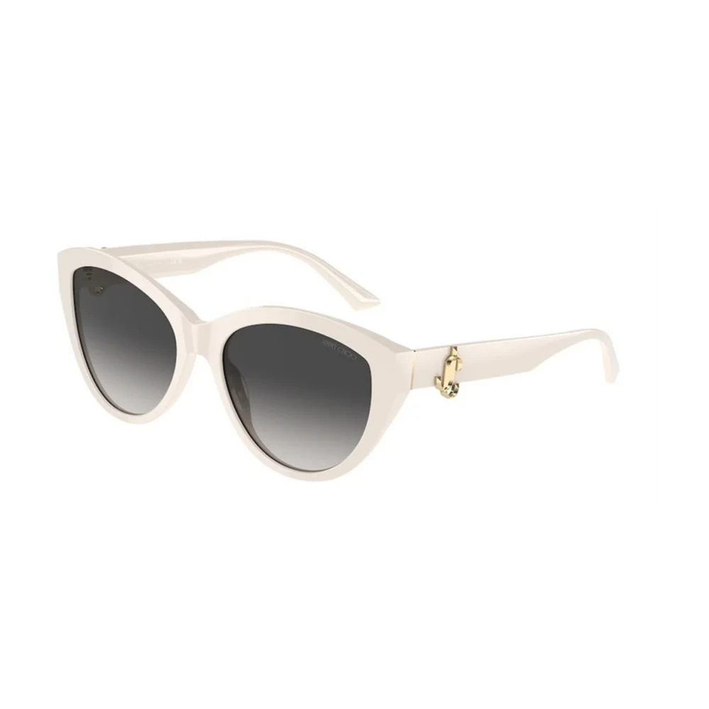 Jimmy Choo Women's White Sunglasses,, Chic Sunglasses With Gray Gradient Medium