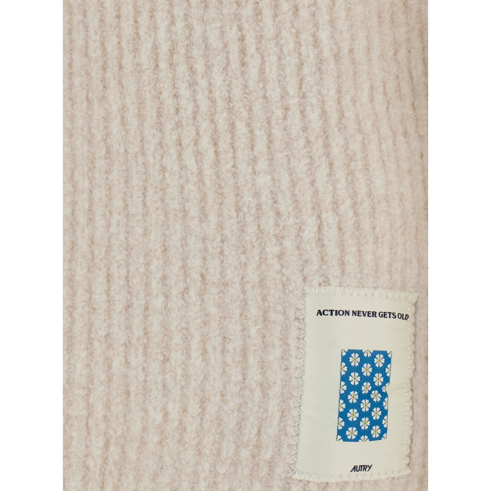 Autry Trui met ronde hals en logopatch Beige Heren