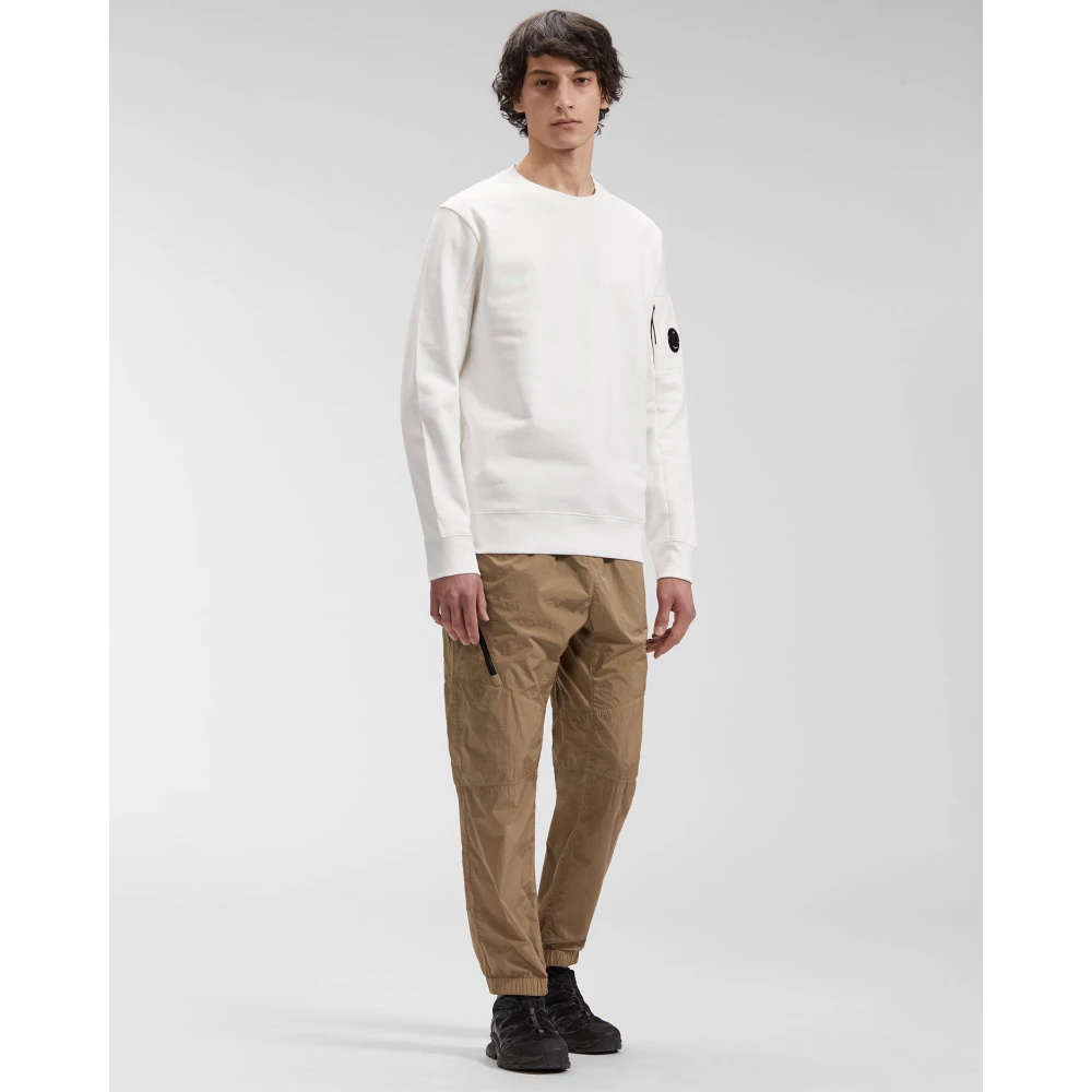 C.P. Company Witte Stretch Katoenen Sweatshirt White Heren