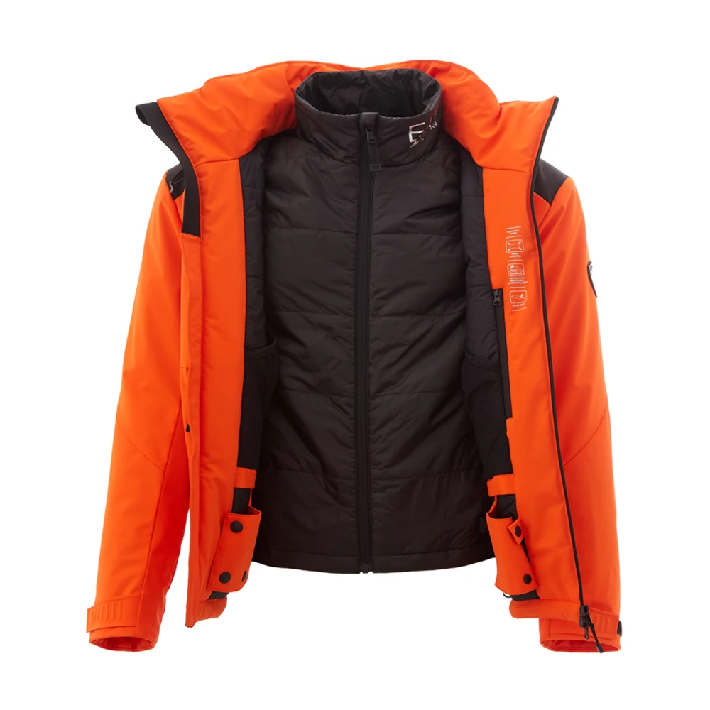 Emporio Armani EA7 Fluorescerende Oranje Technische Jas Orange Heren