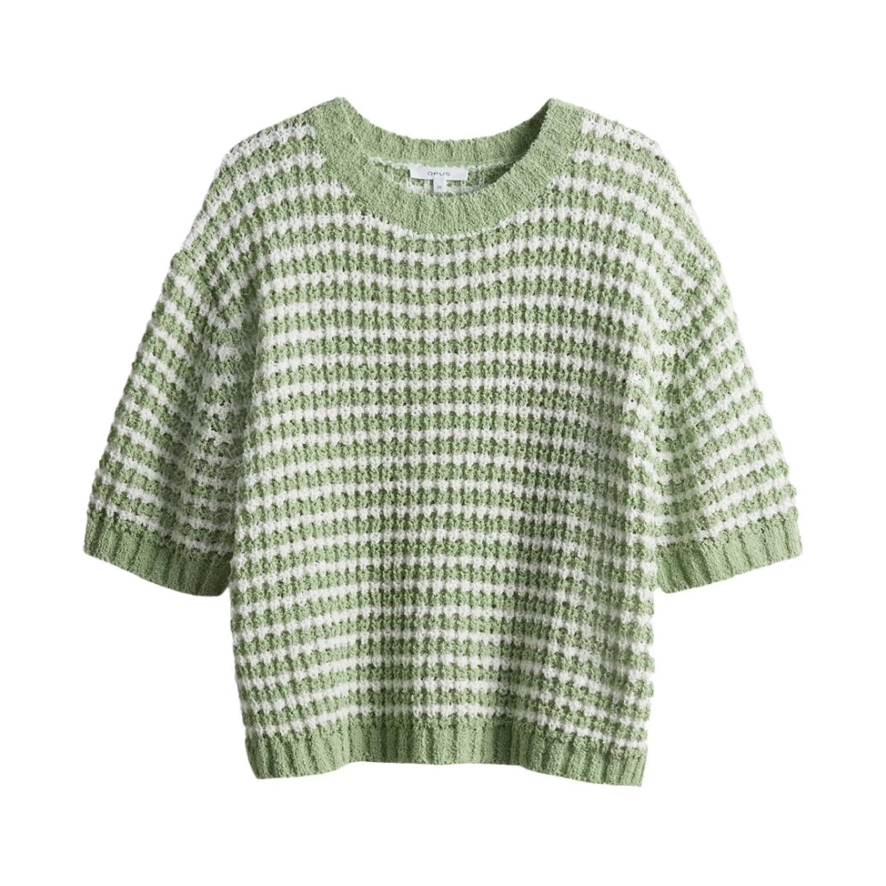 Opus Stijlvolle Pullover met Palvadora Detail Green Dames