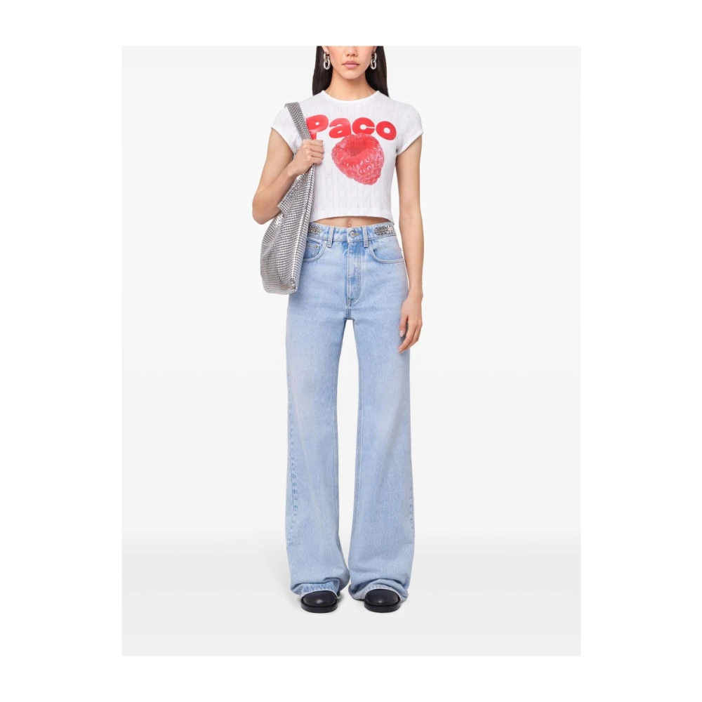 Paco Rabanne Witte T-shirts en Polos White Dames