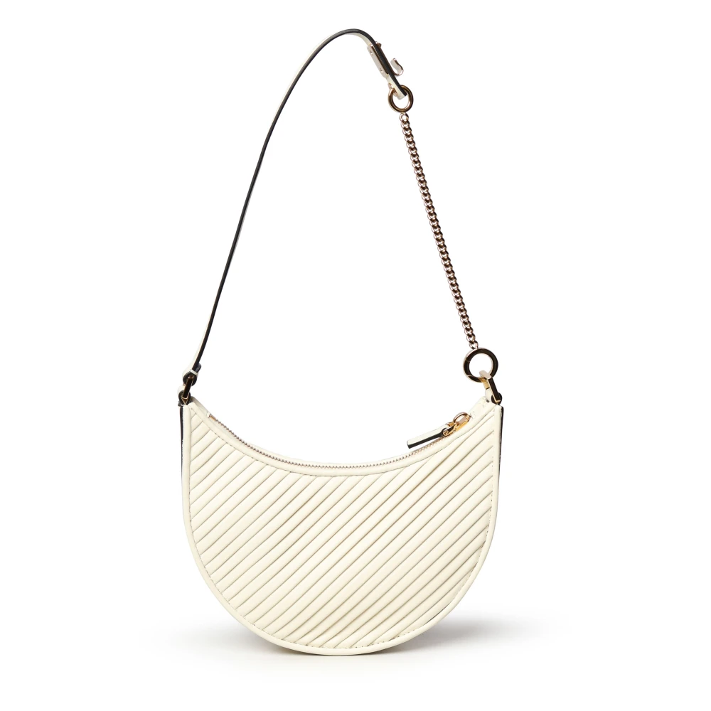 Valentino Garavani Witte Lamsvacht VLogo Gewatteerde Tas White Dames