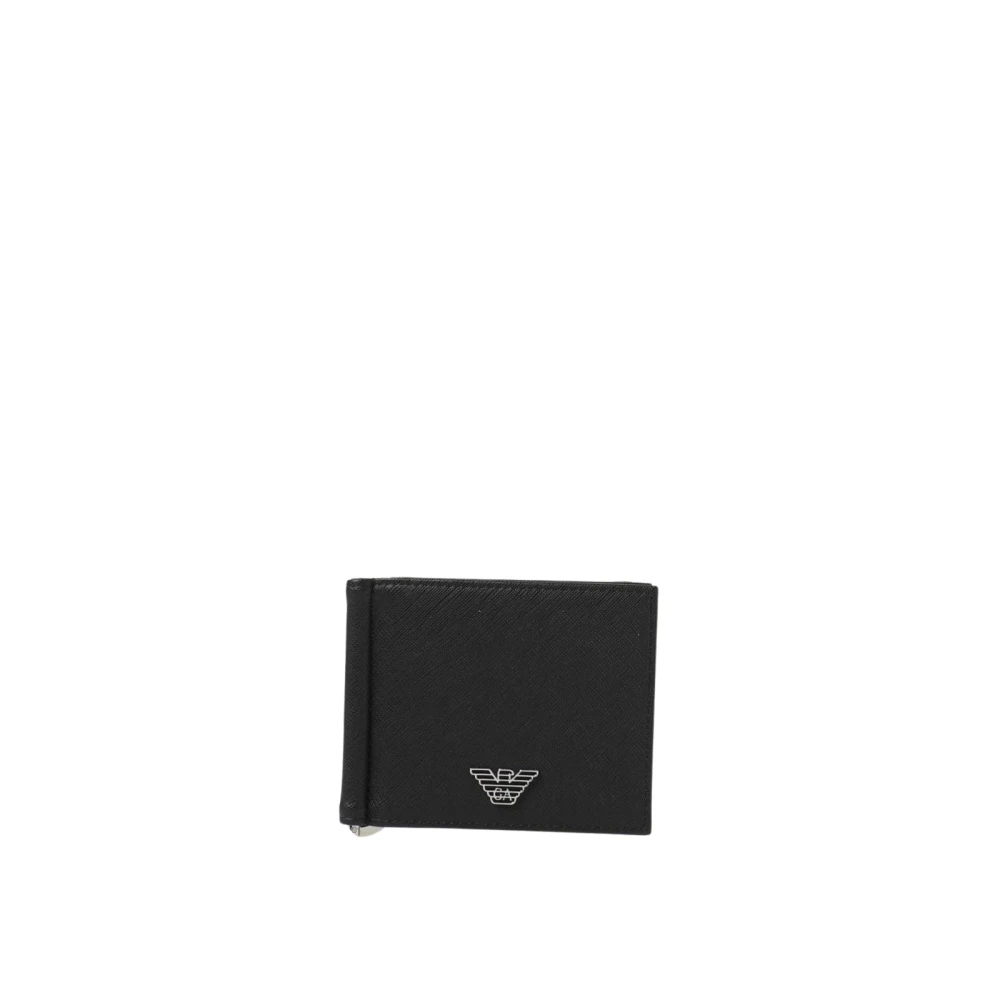 Emporio Armani Uomo Nero - Portafoglio In Pelle Con Fermasoldi - Accessories - One Size