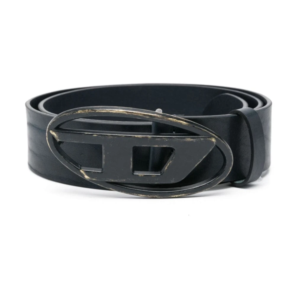 Diesel Oval D Logo Riem Black Heren