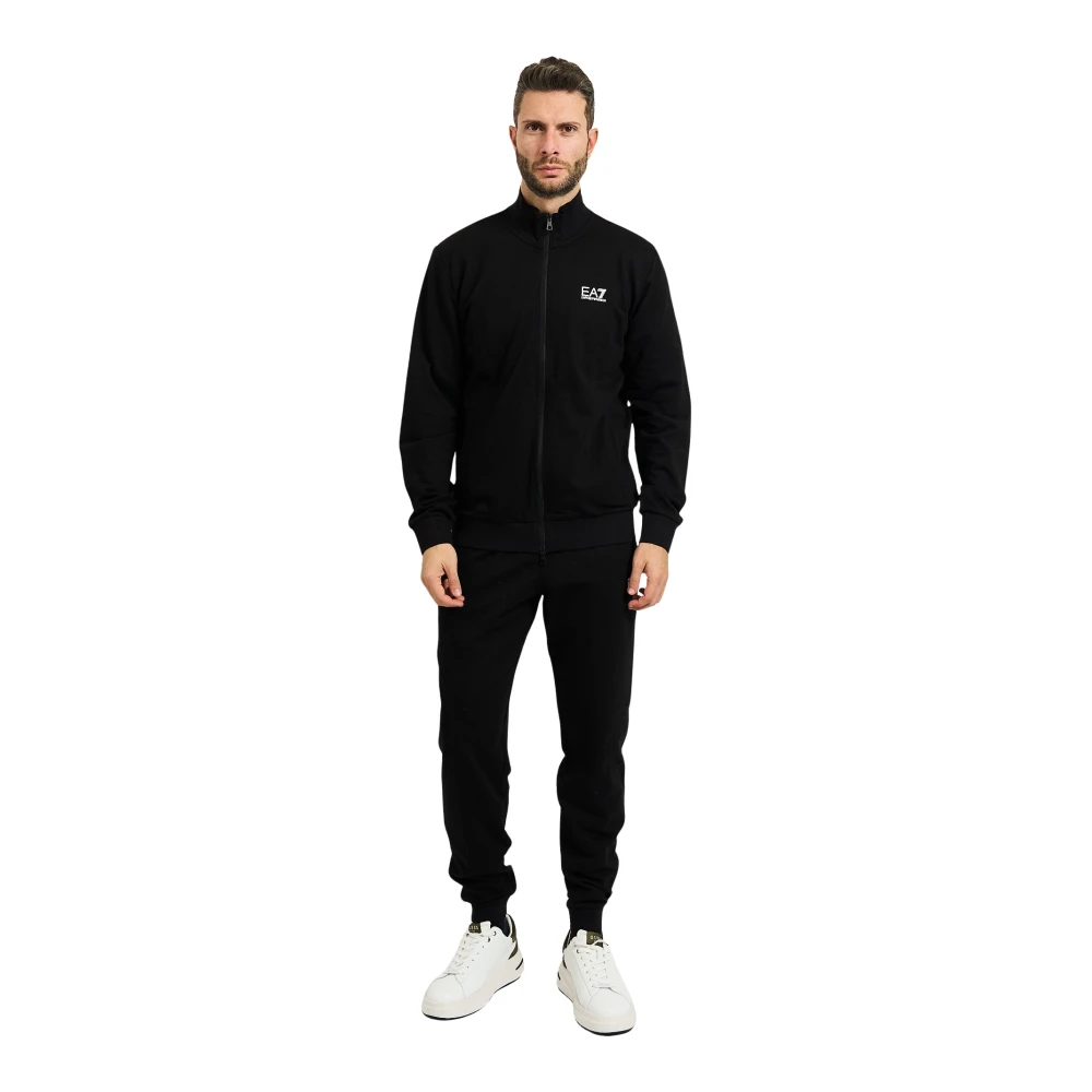 Emporio Armani Svart Core Identity Cotton Tracksuit