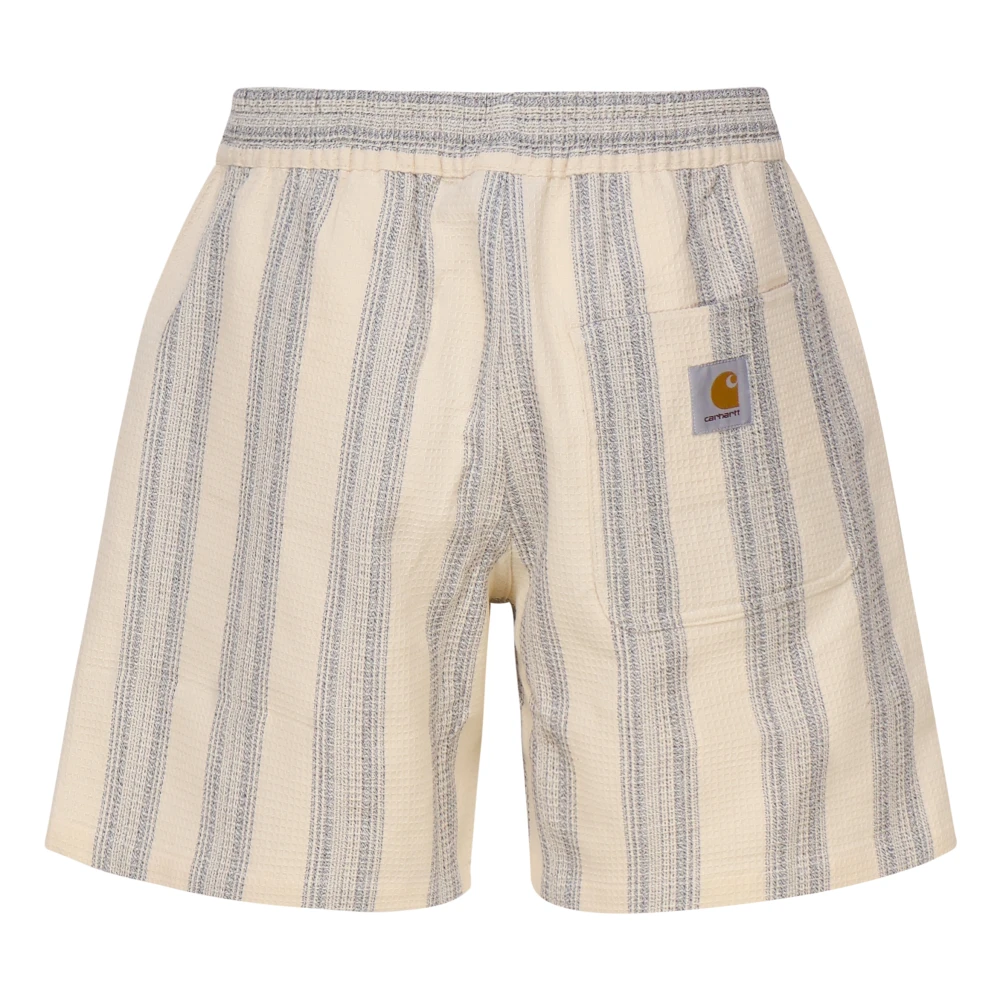 Carhartt WIP Katoenen Elastische Taille Shorts Beige Lichtblauw Beige Heren