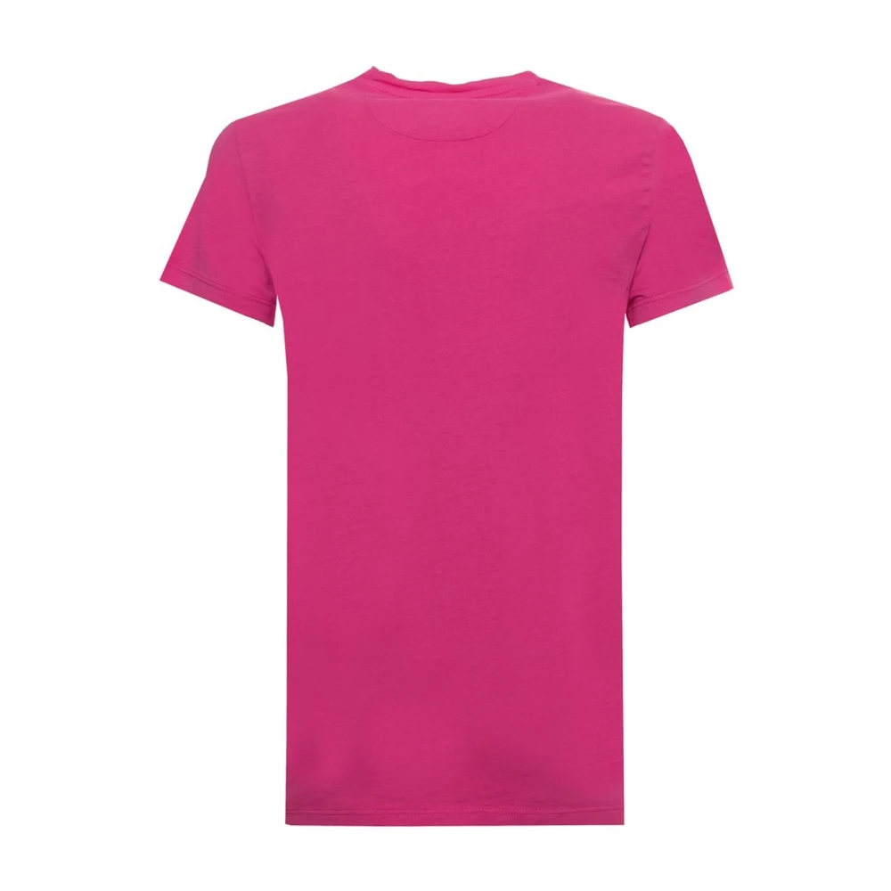 Husky Original Dames Logo Katoenen T-Shirt Korte Mouw Pink Dames