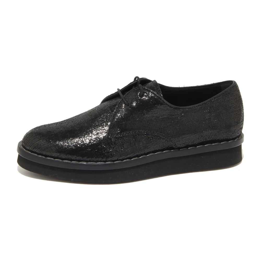 Tod's Women's Black Laced Shoes, 2 Uk, Gomma Xl Wx Derby